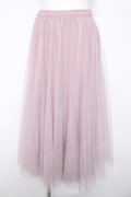 axes femme / ロングチュールスカート  ピンク Y-26-04-03-146-AX-SK-SZ-ZY