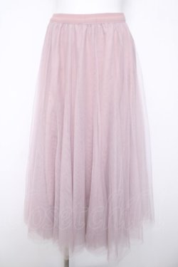 画像1: axes femme / ロングチュールスカート  ピンク Y-26-04-03-146-AX-SK-SZ-ZY