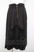 axes femme / ジップフリルスカート  黒 Y-26-04-03-147-AX-SK-SZ-ZY