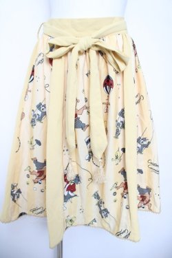 画像1: axes femme POETIQUE / トムとジェリースカート  イエロー Y-26-04-03-157-AX-SK-SZ-ZY