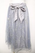 axes femme / お星さまチュールスカート  サックス Y-26-04-03-159-AX-SK-SZ-ZY