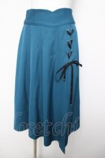 画像1: axes femme POETIQUE / ダークマリンスリットスカート  グリーン Y-26-04-03-161-AX-SK-SZ-ZI (1)