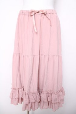 画像1: axes femme kawaii / ミディフリルペチスカート  ピンク Y-26-04-03-164-AX-SK-SZ-ZY