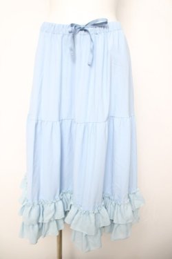 画像1: axes femme kawaii / ミディフリルペチスカート  サックス Y-26-04-03-165-AX-SK-SZ-ZY