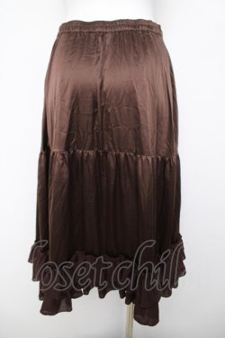 画像2: axes femme kawaii / ミディフリルペチスカート  ブラウン Y-26-04-03-166-AX-SK-SZ-ZY