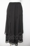 INGEBORG / ドット柄スカート  黒 Y-26-04-03-177-LO-SK-SZ-ZY
