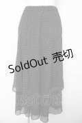 INGEBORG / ドット柄スカート  黒 Y-26-04-03-177-LO-SK-SZ-ZY