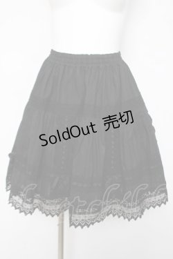 画像1: BABY, THE STARS SHINE BRIGHT / カラミトーションレーススカート  黒 Y-26-04-03-180-BA-SK-SZ-ZY