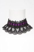 ATELIER PIERROT / 梯子レースチョーカー  ブラック/パープル Y-26-04-03-003-EL-ZA-SZ-ZY