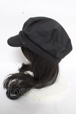 画像2: axes femme / コサージュ付きマリンキャス  黒 Y-26-04-03-041-AX-AC-SZ-ZY