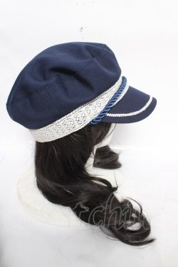 画像4: axes femme / コサージュ付きマリンキャス  紺 Y-26-04-03-042-AX-AC-SZ-ZY