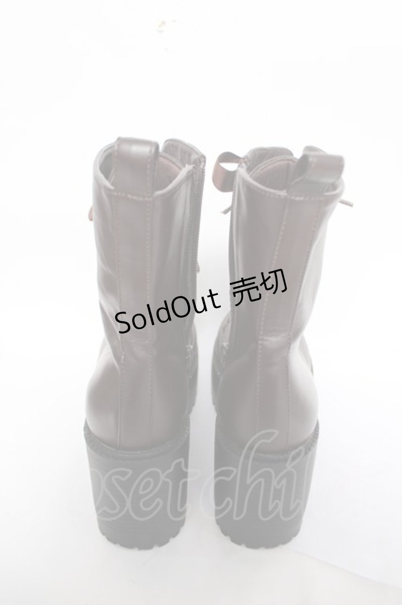 画像3: axes femme POETIQUE / レースアップミドルブーツ L 茶 Y-26-04-03-043-AX-SH-SZ-ZTK039 (3)