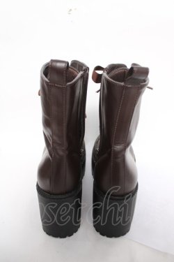 画像3: axes femme POETIQUE / レースアップミドルブーツ L 茶 Y-26-04-03-043-AX-SH-SZ-ZY