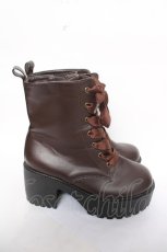 画像4: axes femme POETIQUE / レースアップミドルブーツ L 茶 Y-26-04-03-043-AX-SH-SZ-ZTK039 (4)