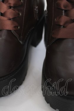 画像5: axes femme POETIQUE / レースアップミドルブーツ L 茶 Y-26-04-03-043-AX-SH-SZ-ZY
