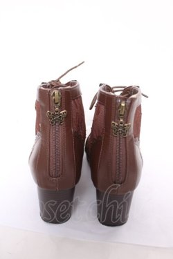 画像3: axes femme / チュールレースアップブーツ M 茶 Y-26-04-03-044-AX-SH-SZ-ZY