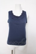 axes femme / レースデザインタンク  紺 Y-26-04-03-045-AX-TO-SZ-ZY