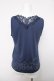 画像2: axes femme / レースデザインタンク  紺 Y-26-04-03-045-AX-TO-SZ-ZY (2)