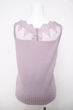 画像2: axes femme / 繊細レースタンク  ラベンダー Y-26-04-03-046-AX-TO-SZ-ZY