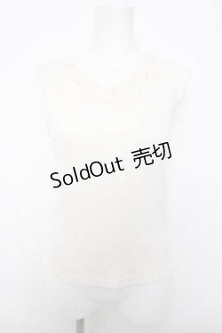 画像1: axes femme / モチーフレースタンク  生成り Y-26-04-03-047-AX-TO-SZ-ZY