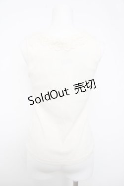画像2: axes femme / モチーフレースタンク  生成り Y-26-04-03-047-AX-TO-SZ-ZY