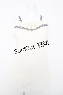 画像1: axes femme / シェルモチーフタンク  生成り Y-26-04-03-048-AX-TO-SZ-ZY