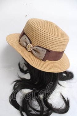 画像2: m petit by misako / TT*AMチュールリボンカンカン帽　  ベージュ Y-26-04-05-039-LO-AC-SZ-ZY