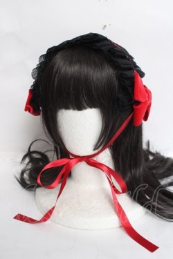 画像1: LOLITA / ヘッドドレス  黒ｘ赤 Y-26-04-05-041-LO-AC-AS-ZY