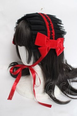 画像2: LOLITA / ヘッドドレス  黒ｘ赤 Y-26-04-05-041-LO-AC-AS-ZY