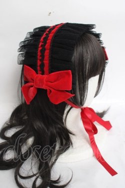 画像4: LOLITA / ヘッドドレス  黒ｘ赤 Y-26-04-05-041-LO-AC-AS-ZY