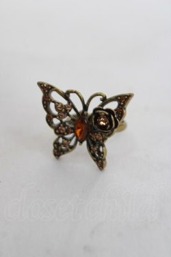 画像2: axes femme / 蝶×ビジューリング  ゴールド Y-26-04-05-004-AX-AC-SZ-ZY