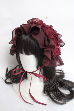画像1: abilletage / ヴィクトリアンヘッドドレス  ボルドー Y-26-04-05-043-GO-AC-AS-ZY