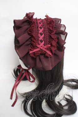 画像2: abilletage / ヴィクトリアンヘッドドレス  ボルドー Y-26-04-05-043-GO-AC-AS-ZY