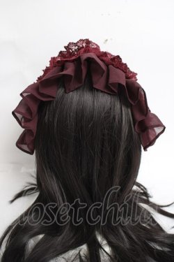 画像3: abilletage / ヴィクトリアンヘッドドレス  ボルドー Y-26-04-05-043-GO-AC-AS-ZY