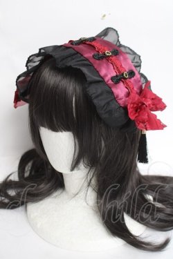 画像1: Coenobita / 華ロリヘッドドレス  赤×黒 Y-26-04-05-044-LO-AC-SZ-ZY