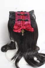 画像2: Coenobita / 華ロリヘッドドレス  赤×黒 Y-26-04-05-044-LO-AC-SZ-ZY (2)