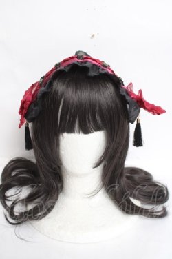 画像4: Coenobita / 華ロリヘッドドレス  赤×黒 Y-26-04-05-044-LO-AC-SZ-ZY