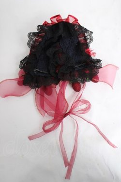 画像5: 栗子原 手作屋 / ストロベリージャムヘッドドレス  黒×赤 Y-26-04-05-047-LO-AC-SZ-ZY