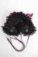 画像4: 妹抖手作工作屋 / 悪魔ツノ付きヘッドドレス  黒×紫 Y-26-04-05-048-LO-AC-SZ-ZY (4)