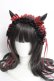 画像1: 妹抖手作工作屋 / 悪魔ツノ付きヘッドドレス  黒×赤 Y-26-04-05-049-LO-AC-SZ-ZY (1)