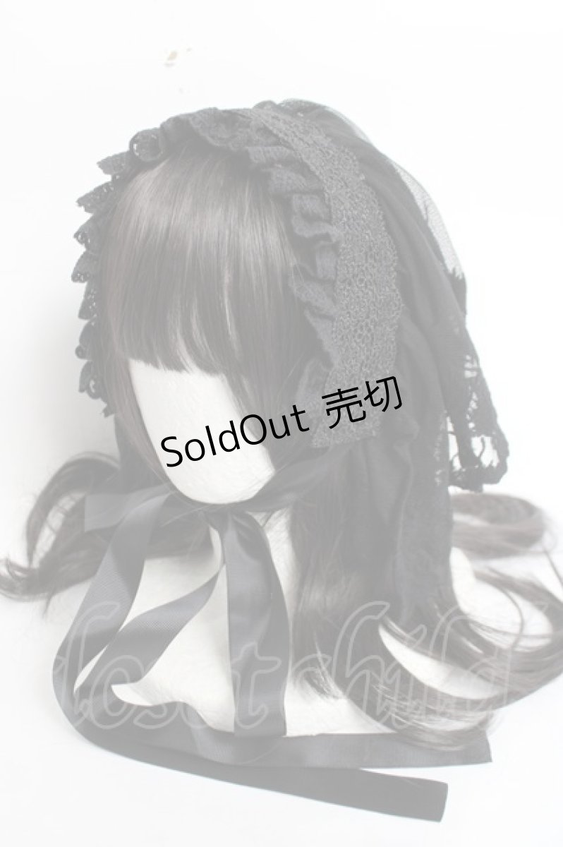 画像1: ATELIER　Ruby / フラワーレースヘッドドレス  黒 Y-26-04-05-050-EL-AC-SZ-ZY (1)