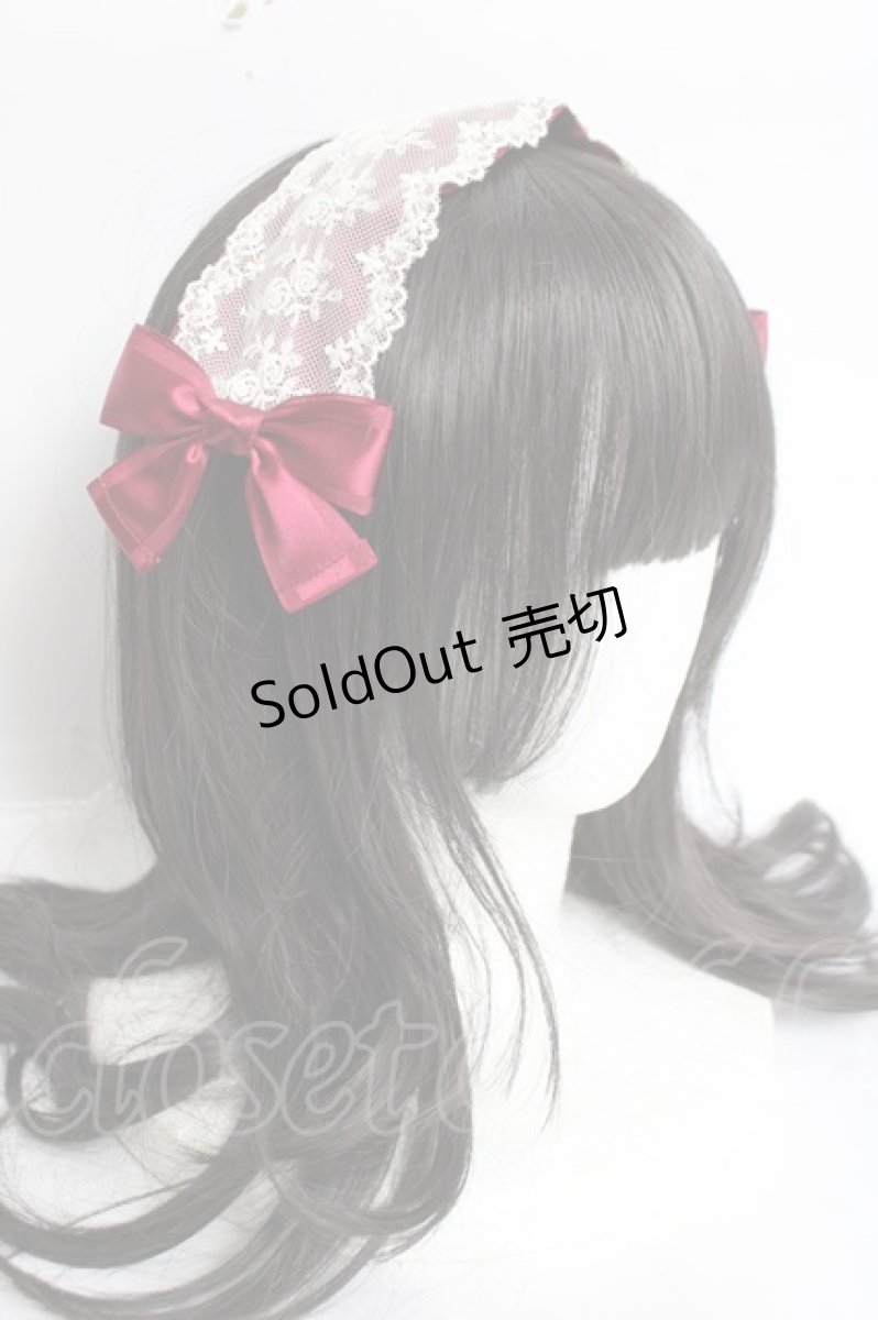 画像1: Pina sweetcollection / ドールレースカチューシャ  ワイン Y-26-04-05-052-LO-AC-AS-ZY (1)