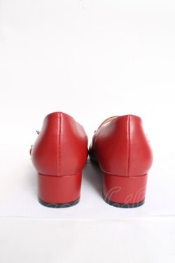 画像3: F i.n.t / リボン付き小花刺繍バレエパンプス L 赤 Y-26-04-05-054-CA-SH-SZ-ZY
