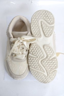 画像5: m petit by misako / リボンレース スニーカー L 生成り Y-26-04-05-056-LO-SH-SZ-ZY