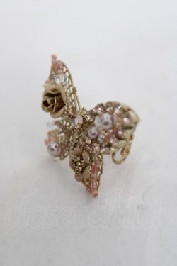 画像2: axes femme / 蝶×ローズリング  ピンク×ゴールド Y-26-04-05-006-AX-AC-SZ-ZY