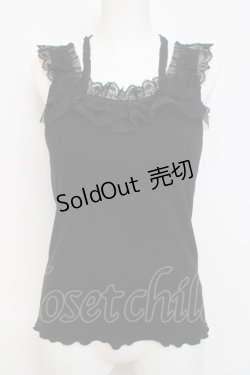 画像1: axes femme / パット付きキャミ  黒 Y-26-04-05-059-AX-TO-SZ-ZY