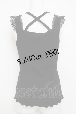 画像2: axes femme / パット付きキャミ  黒 Y-26-04-05-059-AX-TO-SZ-ZY