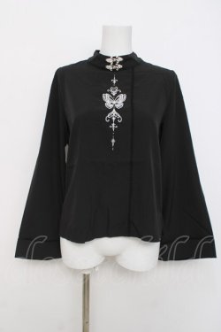 画像1: axes femme POETIQUE / オリエンタルバタフライブラウス  黒 Y-26-04-05-060-AX-BL-SZ-ZY