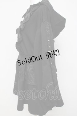 画像2: axes femme POETIQUE / ジャカード切替ブルゾン  黒 Y-26-04-05-067-AX-JA-SZ-ZY