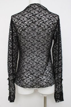 画像2: axes femme / プチローズレーストップス  黒 Y-26-04-05-068-AX-TO-SZ-ZY